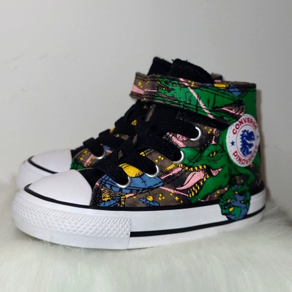 Converse Chuck Taylor AllStar Dinoverse Hi-Top Sneakers Infant Size 5M Pre-Loved - Picture 3 of 17